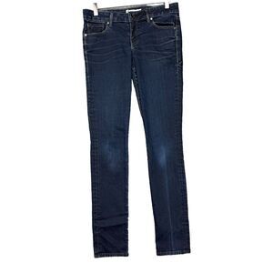 Level 99 Jeans Womens‎ 29 Blue Skinny Straight Dark Wash Lightweight 33" Inseam